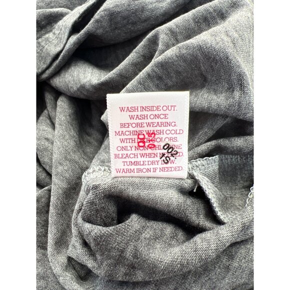 SO American Heritage Hoodie Perfect Tee Women Small 3/4 Sleeve Charcoal Gray NEW - Picture 8 of 9